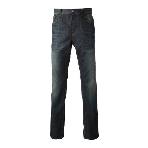 【服装】GUCCI/古驰 男士 纯棉 水洗磨砂花纹 牛仔裤 AL