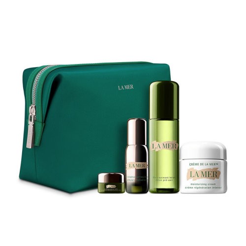 La Mer/海蓝之谜限量套装4件套 精萃水100ml+焕肤精华露13ml+眼霜5ml+面霜60ml（化妆品）